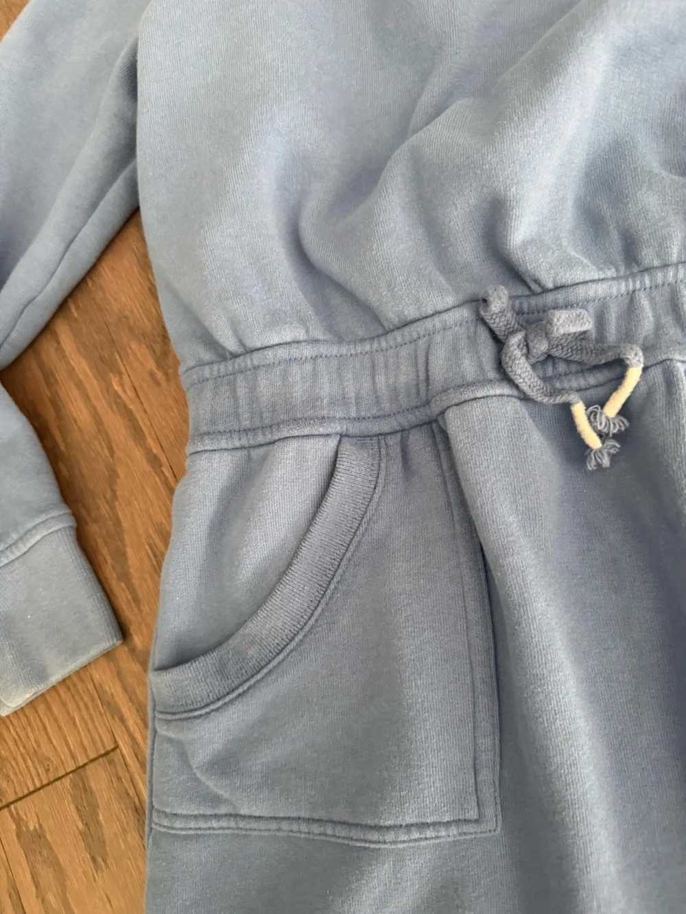 Girls polo Ralph Lauren sweater dress sz large 12-14 blue fleece preppy